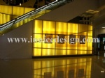 Translucent alabaster wall decoration for hotel