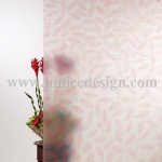 Resin panel with white and red leaves inside