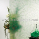 Resin panel with green leaves inside